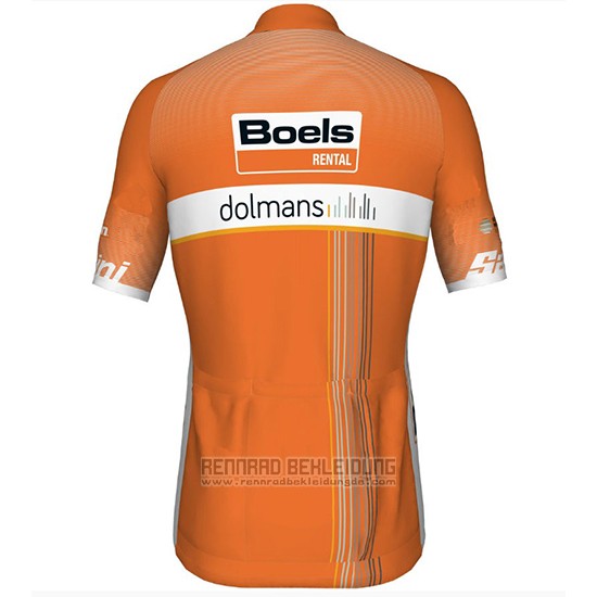 2018 Fahrradbekleidung Boels Dolmans Orange Trikot Kurzarm und Tragerhose - zum Schließen ins Bild klicken